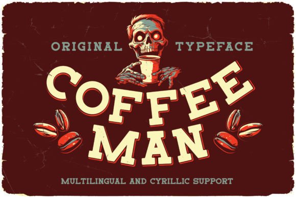 Discover the Vintage Charm of Coffee Man Font
