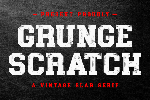 Grunge Scratch: A Bold Slab Serif for Creative Makers