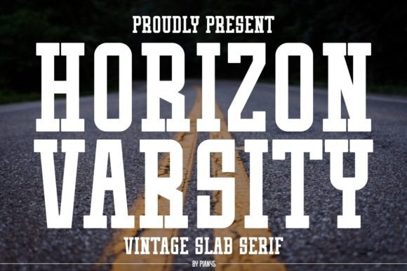 Horizon Varsity: A Bold and Vintage Slab Serif Font