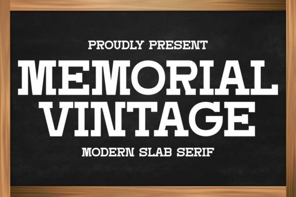 Memorial Vintage: A Modern Slab Serif Font for Crafters