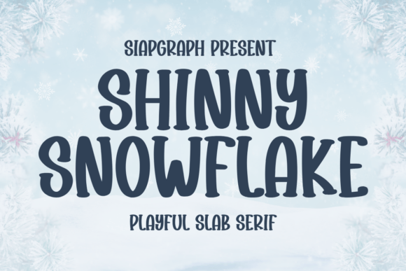 Shiny Snowflake: A Fun and Bold Slab Serif Font for Makers