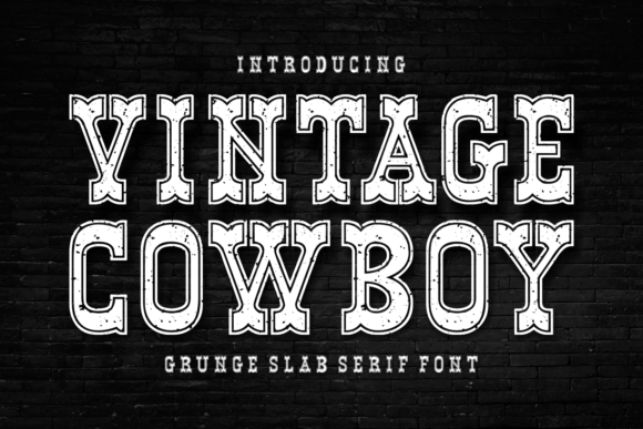 Vintage Cowboy Grunge: A Bold Slab Serif for Editorial Design
